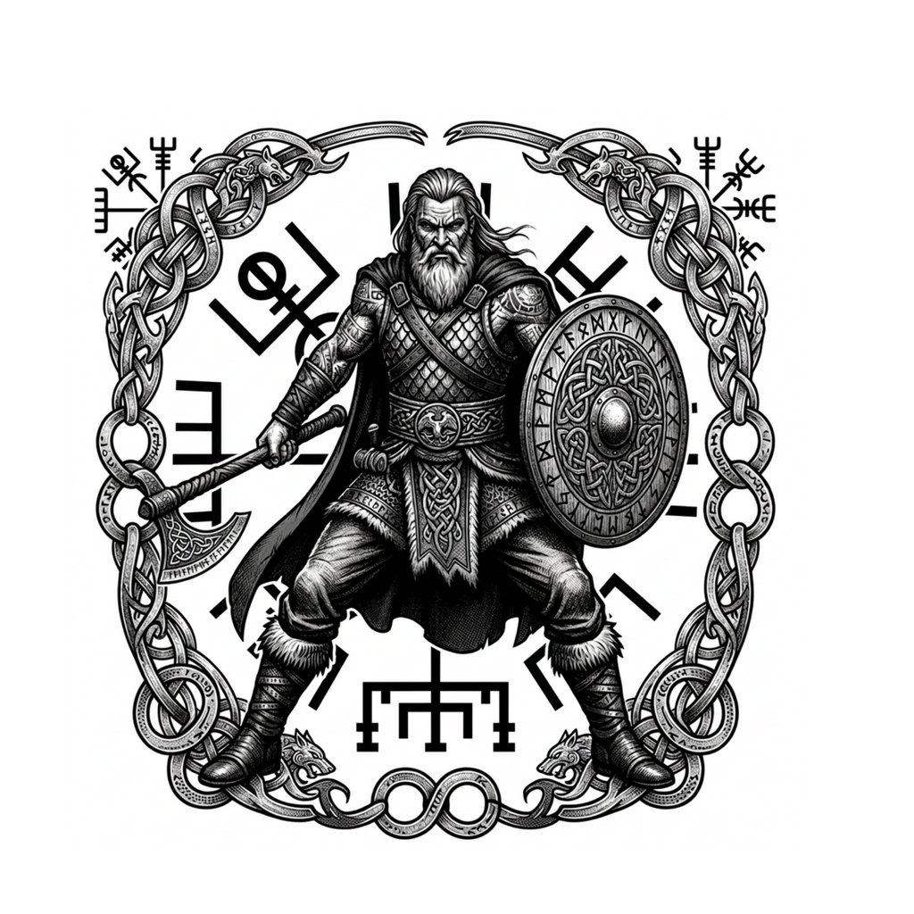 Viking Warrior Tattoo Design