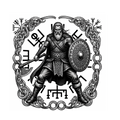 Viking Warrior Tattoo Design