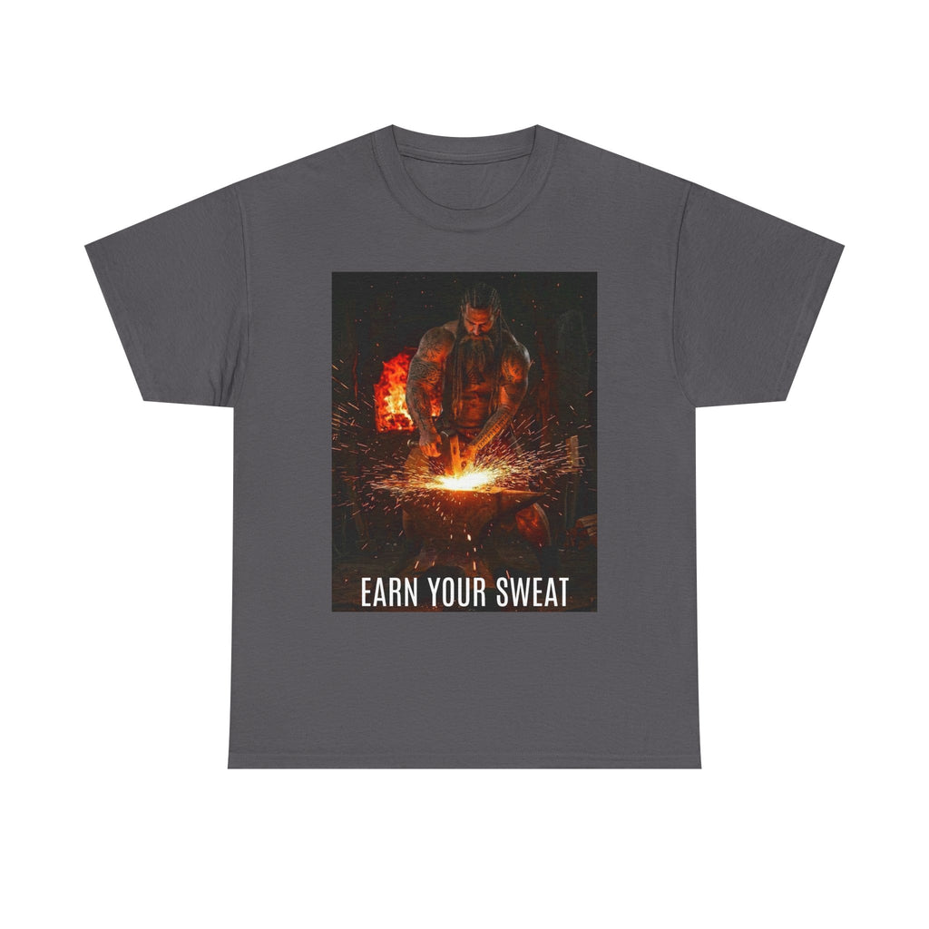 Viking Forge Tee — 'Earn Your Sweat' Norse Mythology Graphic T‑Shirt