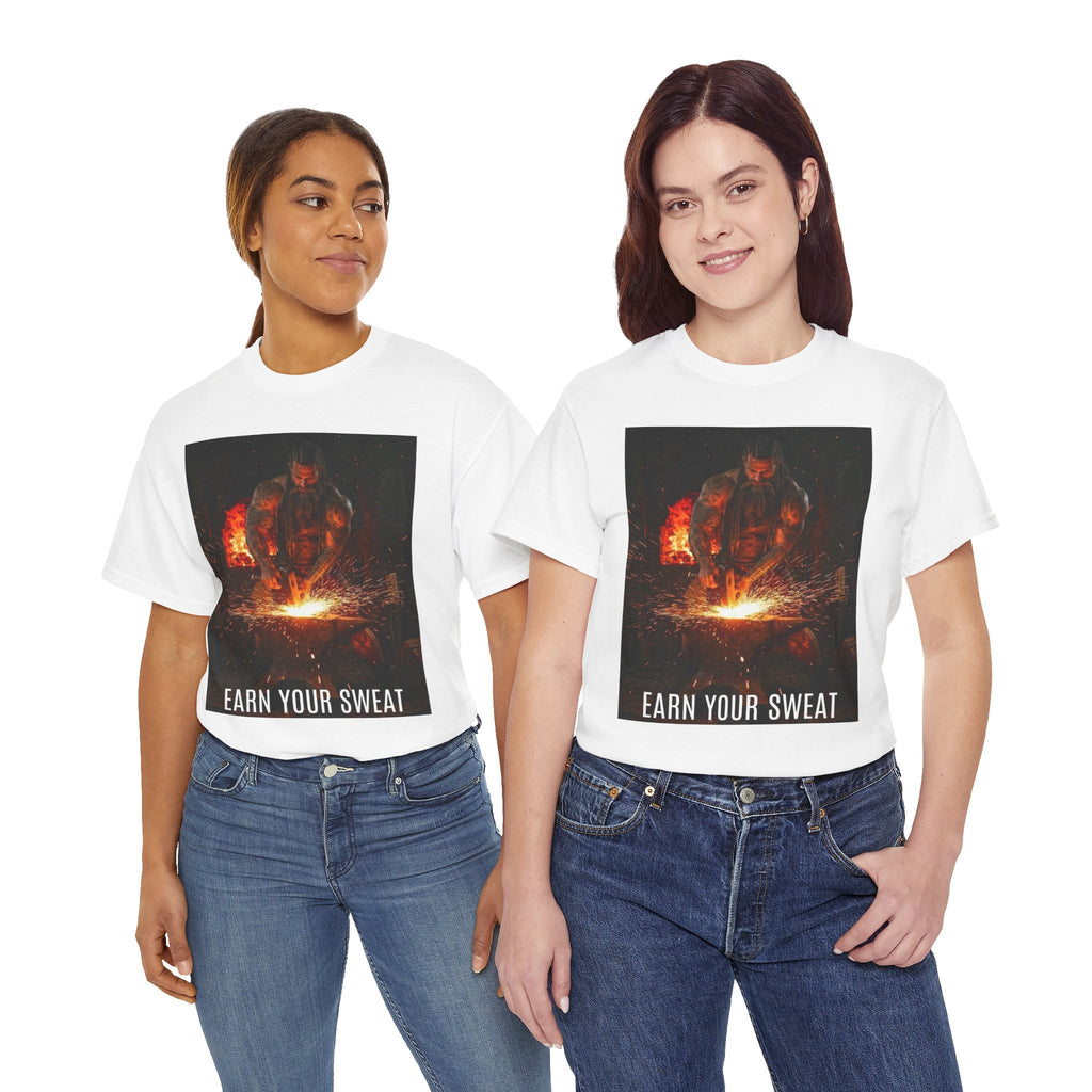 Viking Forge Tee — 'Earn Your Sweat' Norse Mythology Graphic T‑Shirt