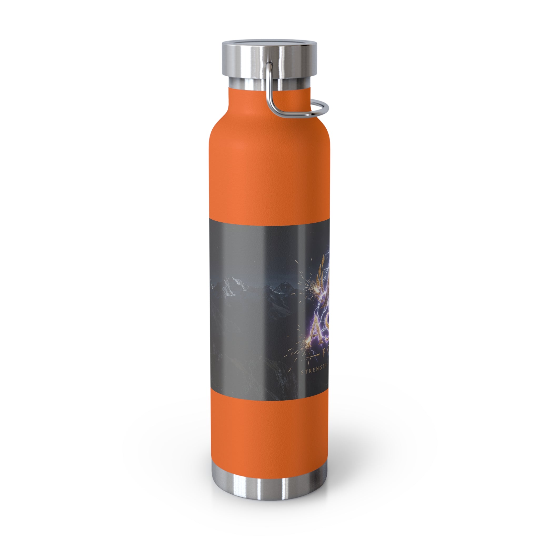 22oz Insulated Water Bottle — 'Aaseir' Lightning Logo Stainless Vacuum Flask