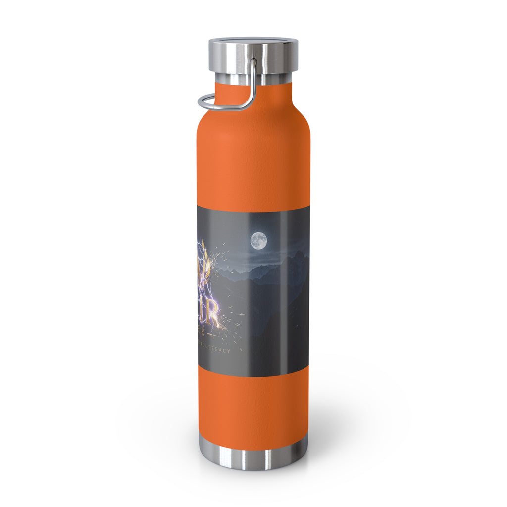 22oz Insulated Water Bottle — 'Aaseir' Lightning Logo Stainless Vacuum Flask