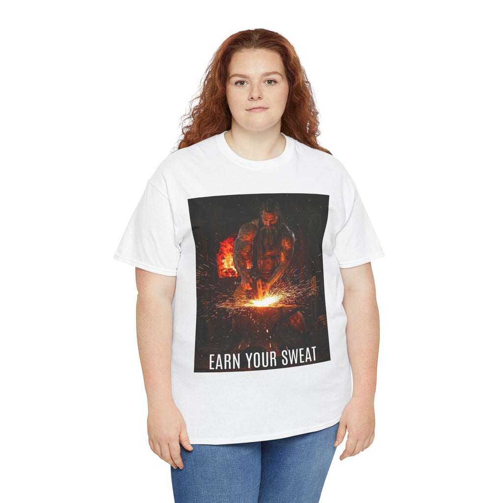 Viking Forge Tee — 'Earn Your Sweat' Norse Mythology Graphic T‑Shirt