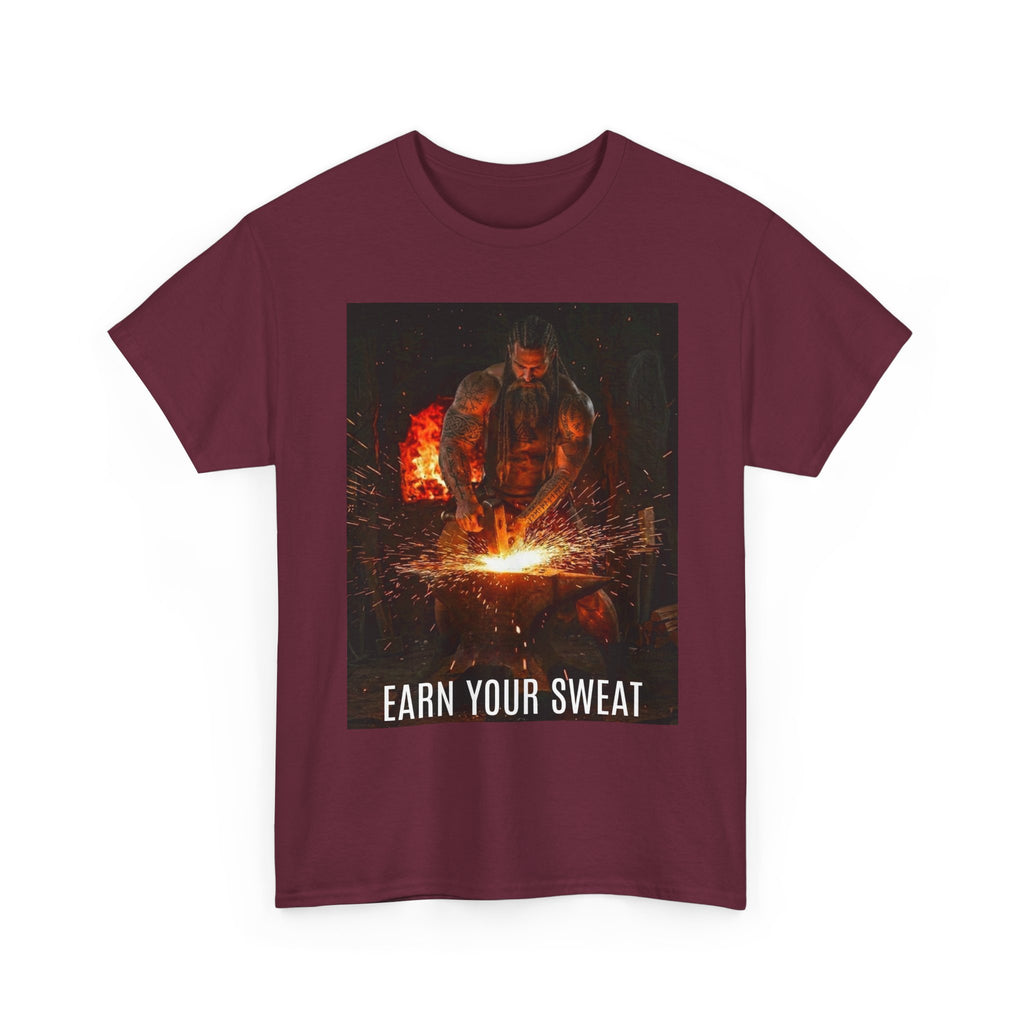 Viking Forge Tee — 'Earn Your Sweat' Norse Mythology Graphic T‑Shirt