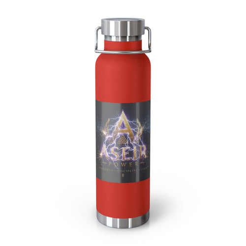 22oz Insulated Water Bottle — 'Aaseir' Lightning Logo Stainless Vacuum Flask