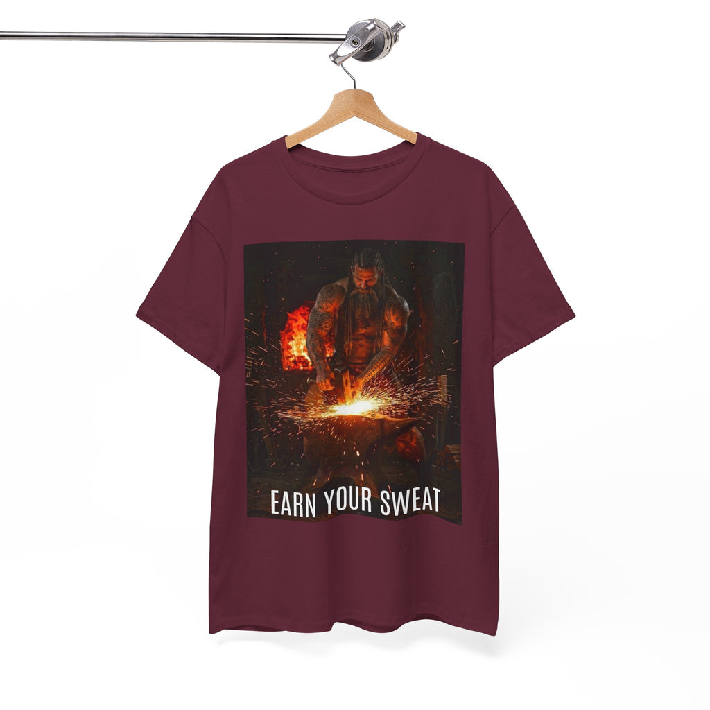 Viking Forge Tee — 'Earn Your Sweat' Norse Mythology Graphic T‑Shirt