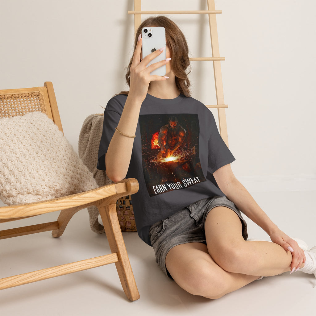Viking Forge Tee — 'Earn Your Sweat' Norse Mythology Graphic T‑Shirt