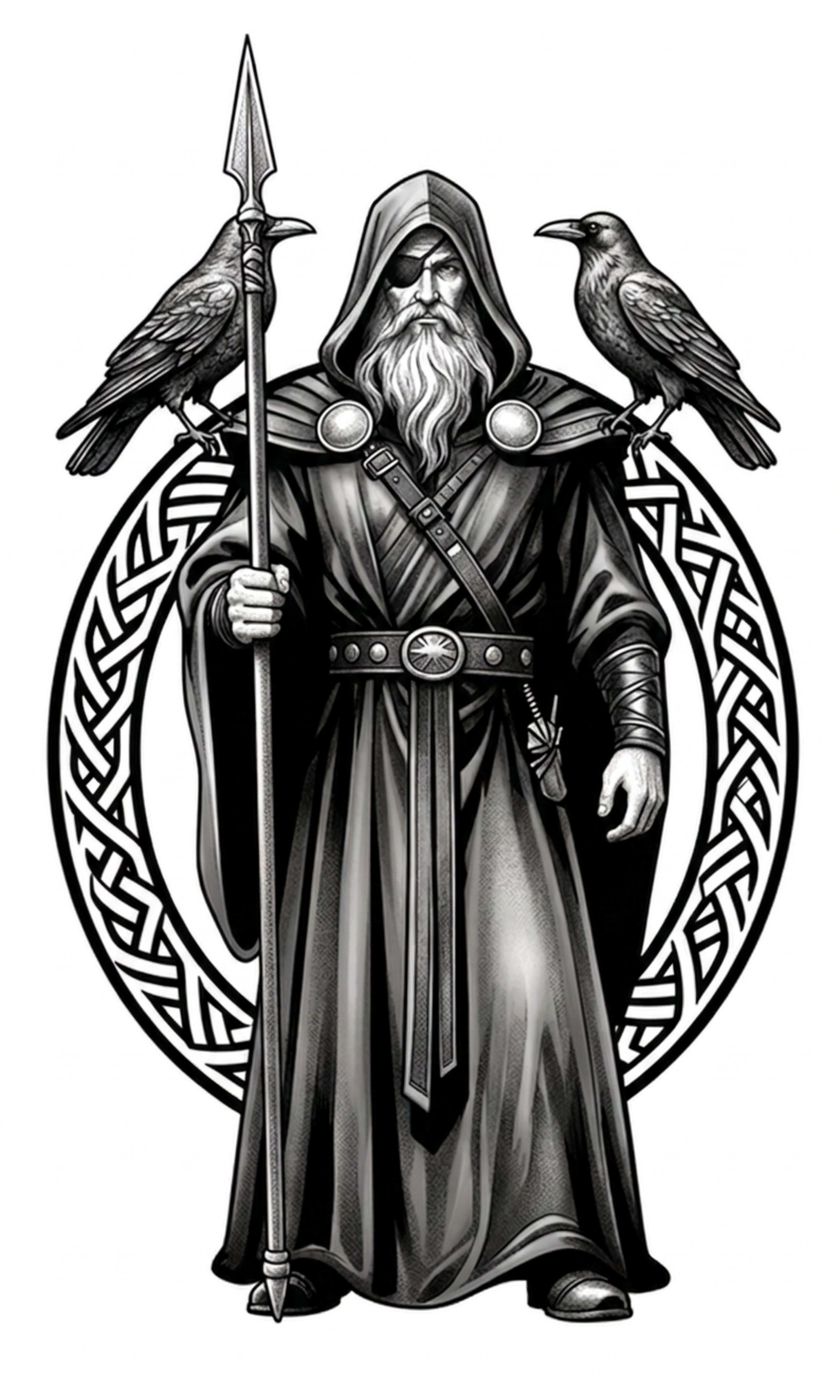 Odin and Gungnir spear