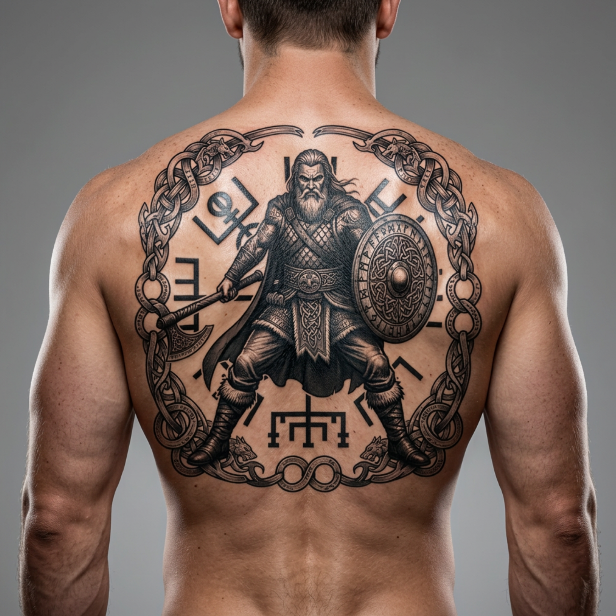 Viking Warrior Tattoo Design