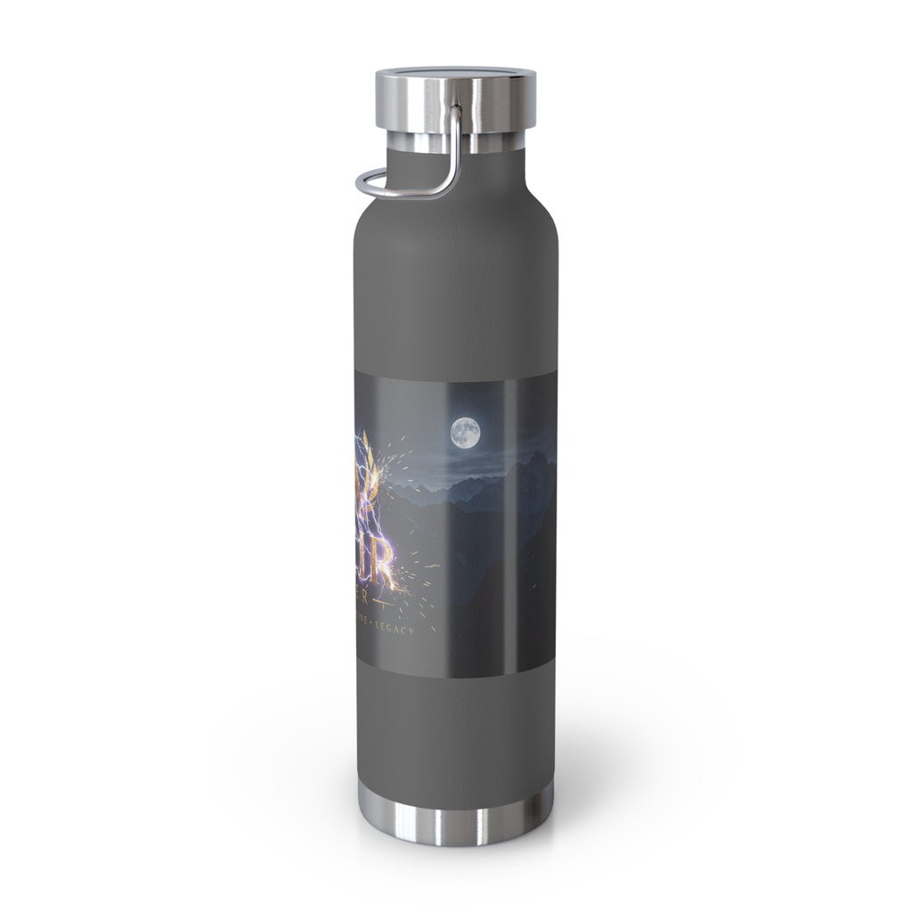 22oz Insulated Water Bottle — 'Aaseir' Lightning Logo Stainless Vacuum Flask