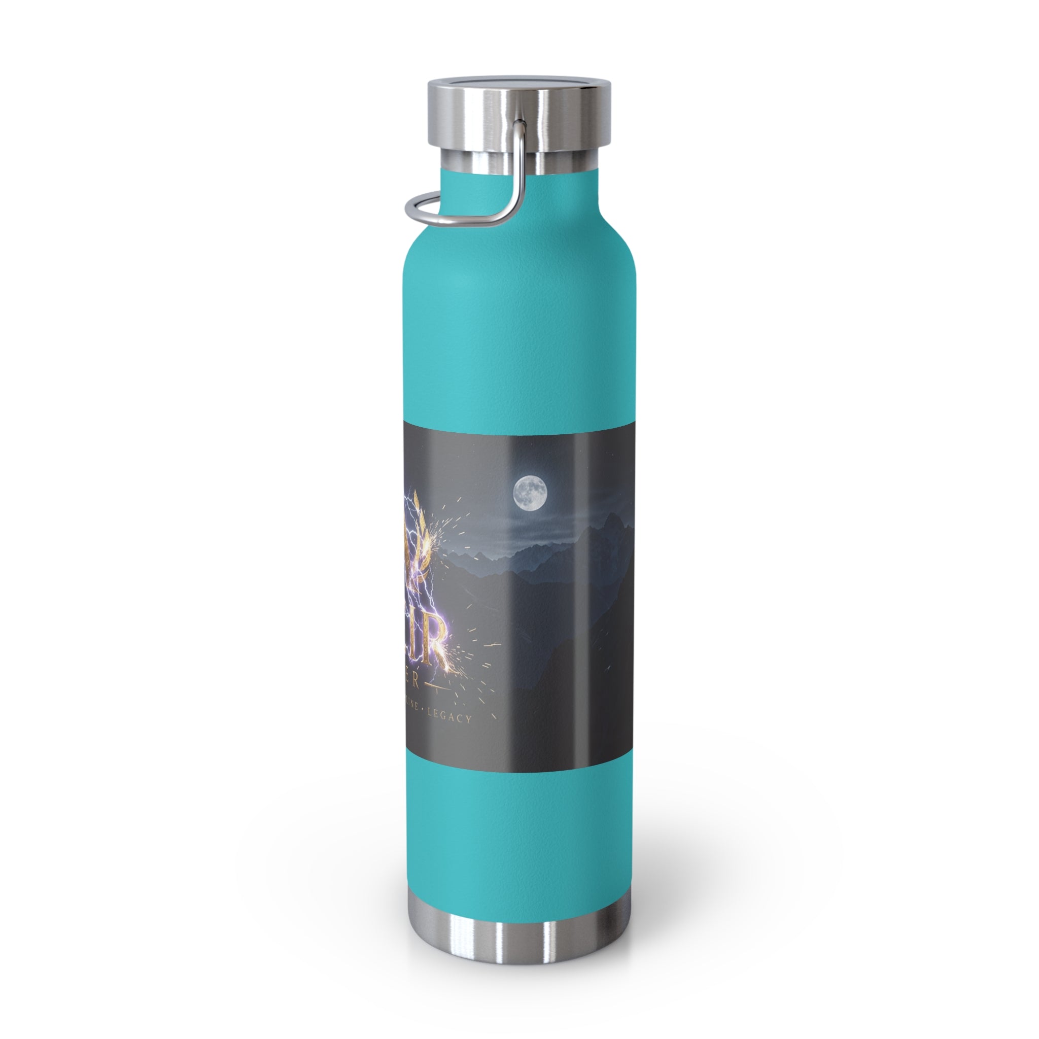 22oz Insulated Water Bottle — 'Aaseir' Lightning Logo Stainless Vacuum Flask