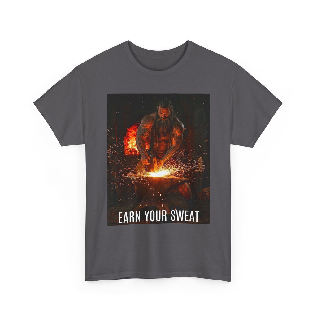 Viking Forge Tee — 'Earn Your Sweat' Norse Mythology Graphic T‑Shirt