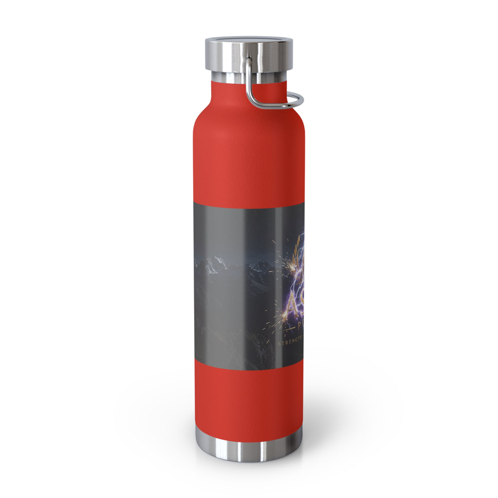 22oz Insulated Water Bottle — 'Aaseir' Lightning Logo Stainless Vacuum Flask