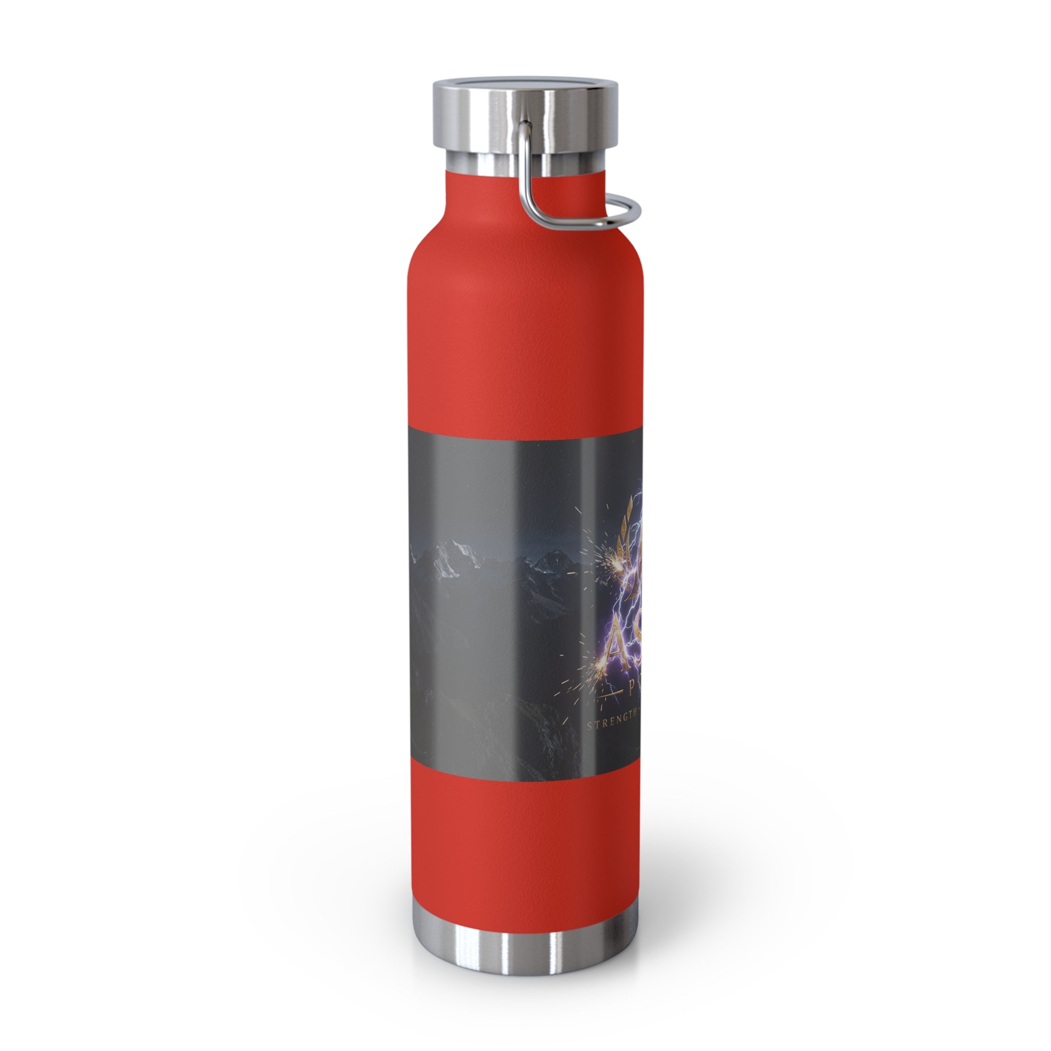 22oz Insulated Water Bottle — 'Aaseir' Lightning Logo Stainless Vacuum Flask
