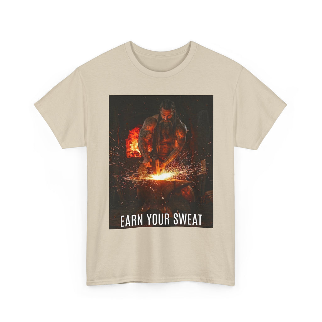 Viking Forge Tee — 'Earn Your Sweat' Norse Mythology Graphic T‑Shirt