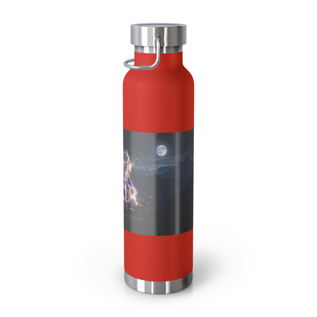 22oz Insulated Water Bottle — 'Aaseir' Lightning Logo Stainless Vacuum Flask