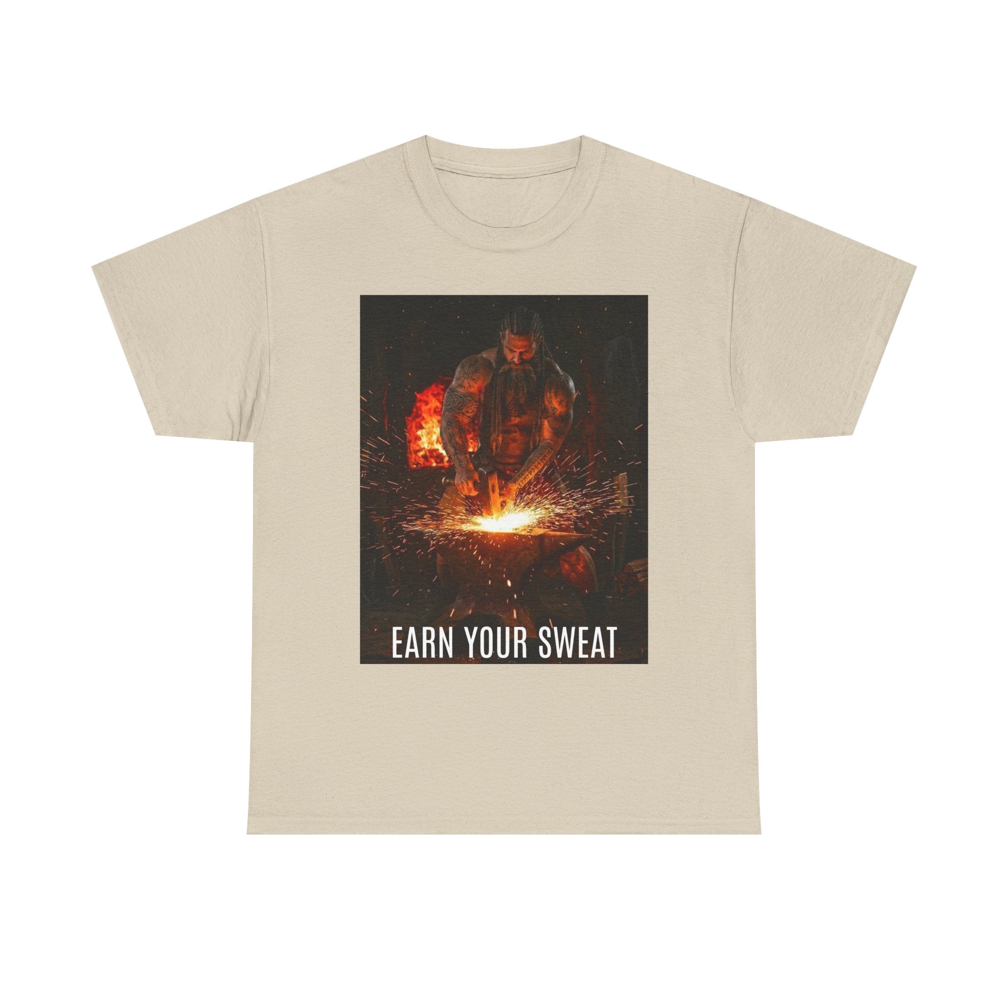 Viking Forge Tee — 'Earn Your Sweat' Norse Mythology Graphic T‑Shirt