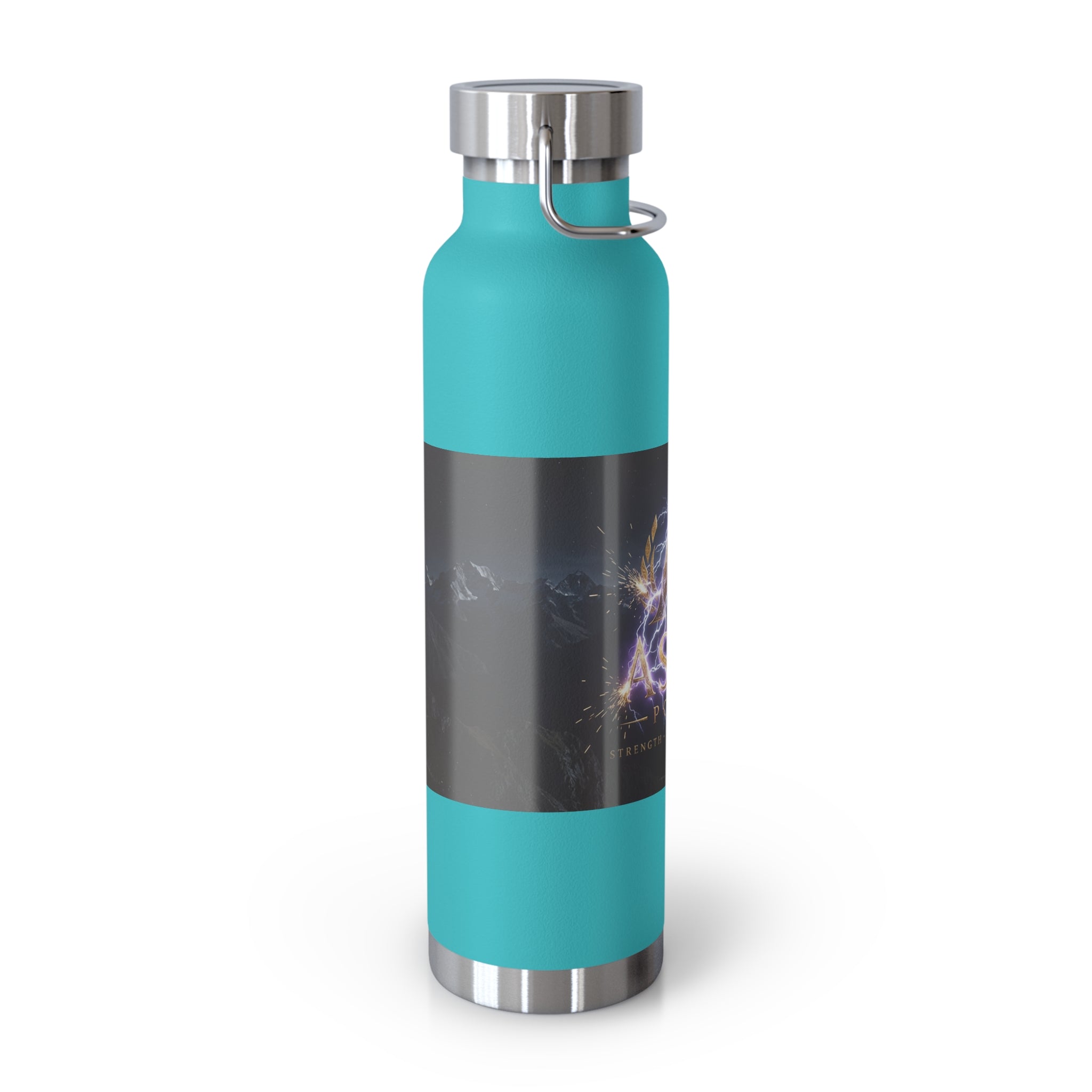 22oz Insulated Water Bottle — 'Aaseir' Lightning Logo Stainless Vacuum Flask