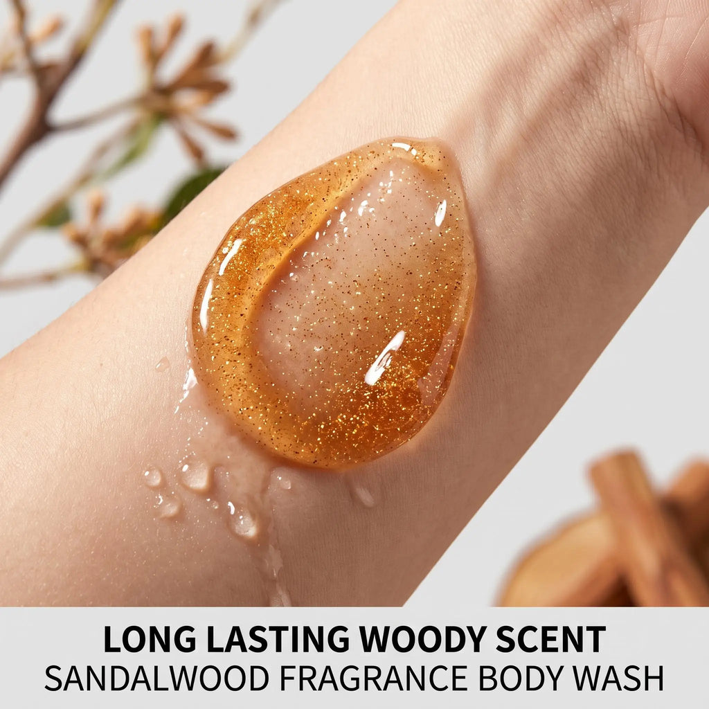 OceAura Sandalwood Body Wash – Long-Lasting Fragrance & Odor Control Shower Gel