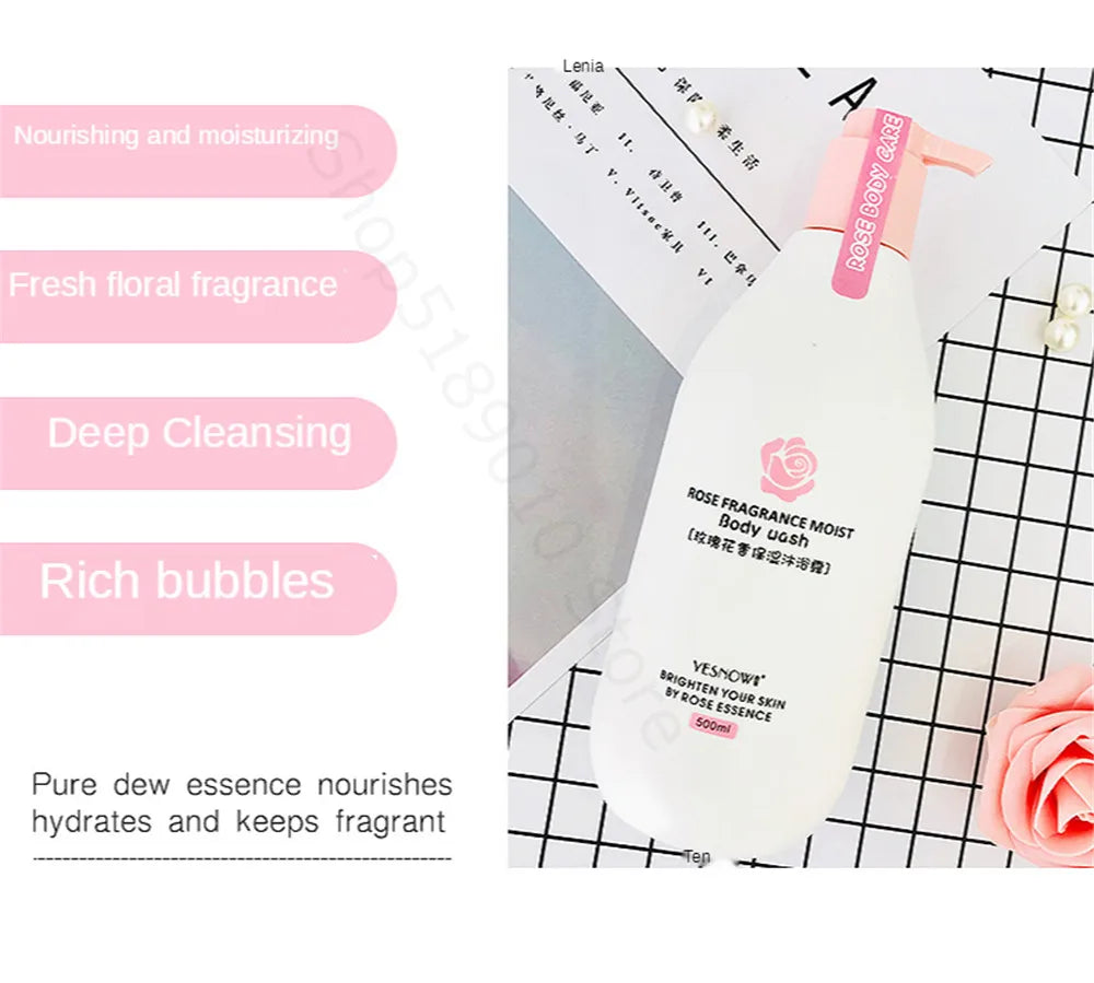 Fruit Fresh Moisturizing Bubble Body Wash 500ml Milk Citrus Peach Avocado Shower Gel Gentle Cleansing Skin Whitening Bath Lotion