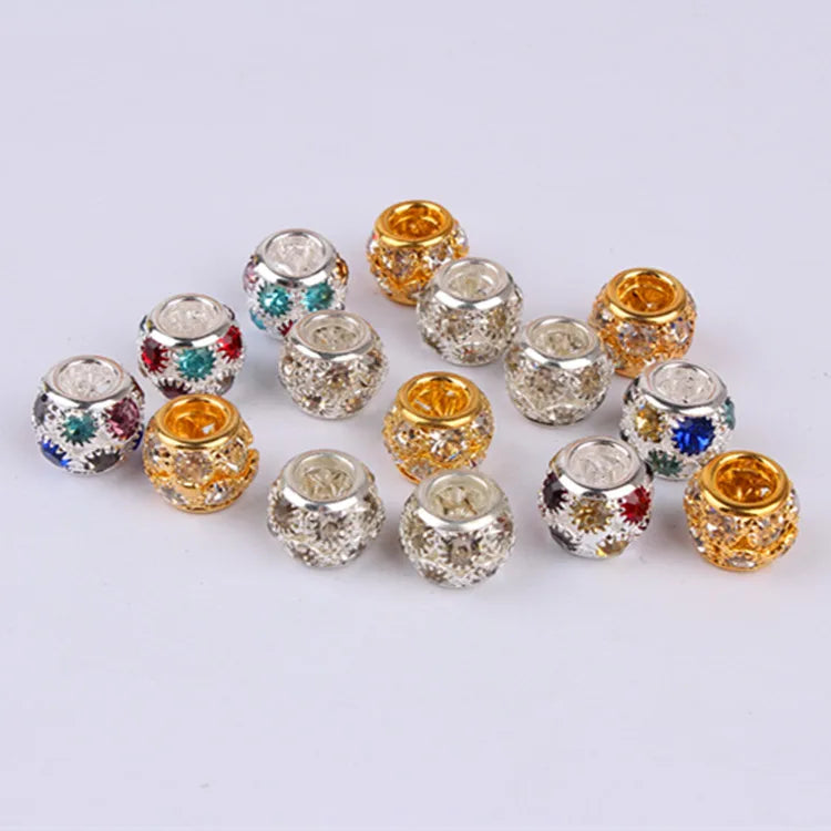5 Pcs Viking Beads 12 Kinds 5mm Silver Beads for Braiding Dreadlock Hair Decor Cuff Clip Beaded Hair Scrunchies Tibet Bead Tube