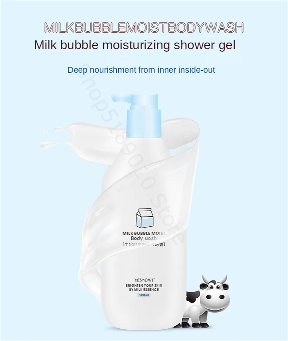Fruit Fresh Moisturizing Bubble Body Wash 500ml Milk Citrus Peach Avocado Shower Gel Gentle Cleansing Skin Whitening Bath Lotion