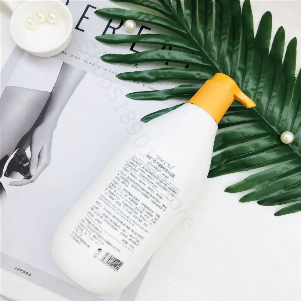 Fruit Fresh Moisturizing Bubble Body Wash 500ml Milk Citrus Peach Avocado Shower Gel Gentle Cleansing Skin Whitening Bath Lotion