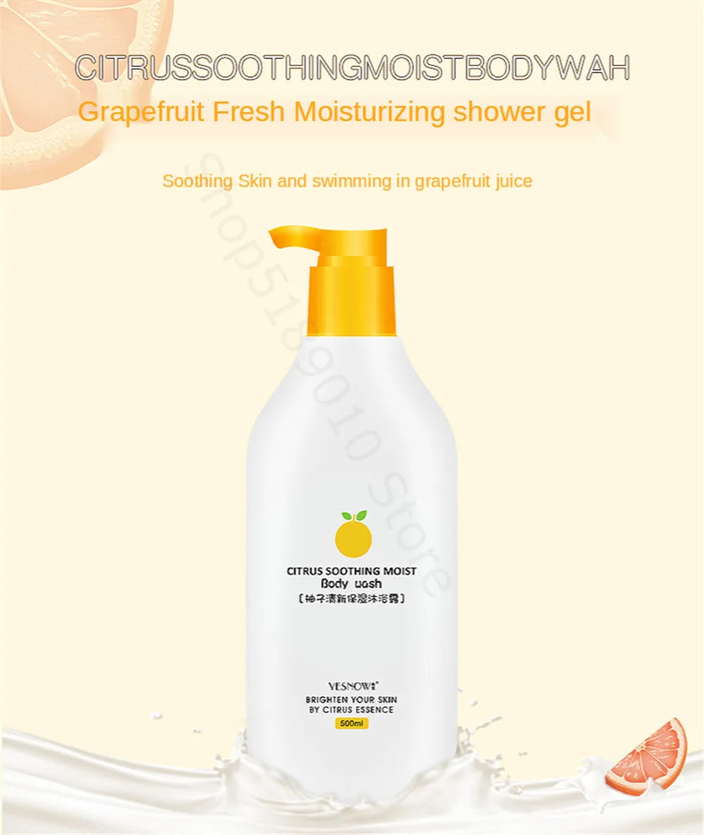 Fruit Fresh Moisturizing Bubble Body Wash 500ml Milk Citrus Peach Avocado Shower Gel Gentle Cleansing Skin Whitening Bath Lotion