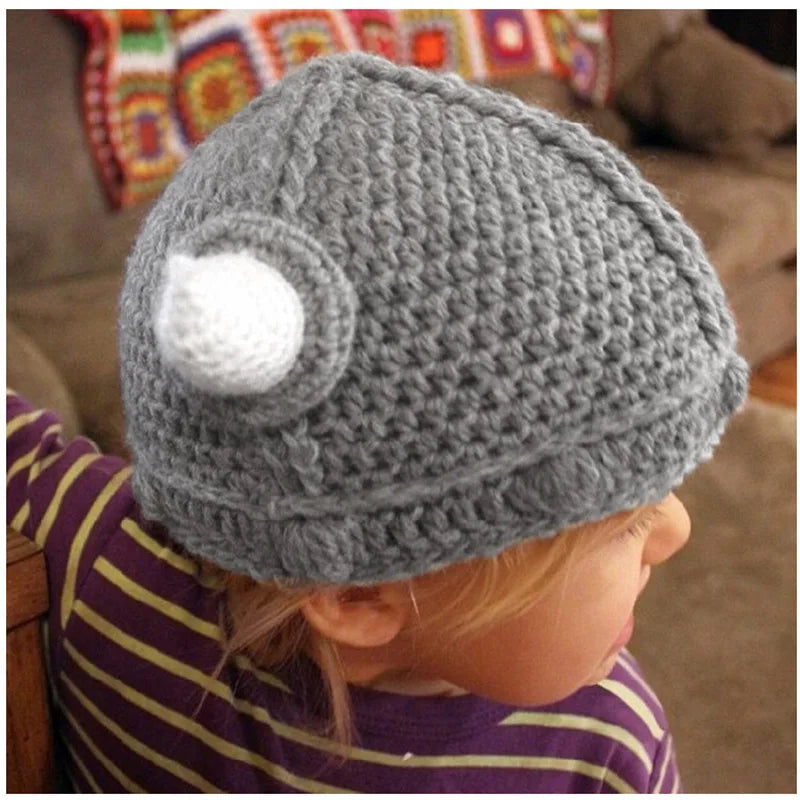 Useful Handmade Baby Horn Hat Kids Bonnet Crochet Winter Hat Cartoon Children Toddler Viking Horns Knitted