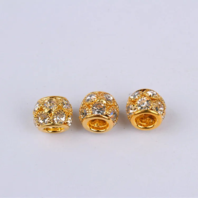 5 Pcs Viking Beads 12 Kinds 5mm Silver Beads for Braiding Dreadlock Hair Decor Cuff Clip Beaded Hair Scrunchies Tibet Bead Tube