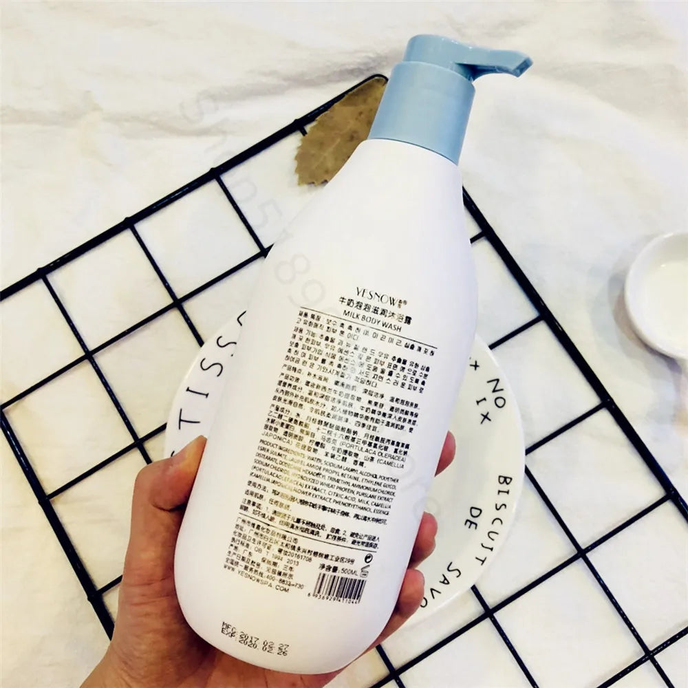 Fruit Fresh Moisturizing Bubble Body Wash 500ml Milk Citrus Peach Avocado Shower Gel Gentle Cleansing Skin Whitening Bath Lotion