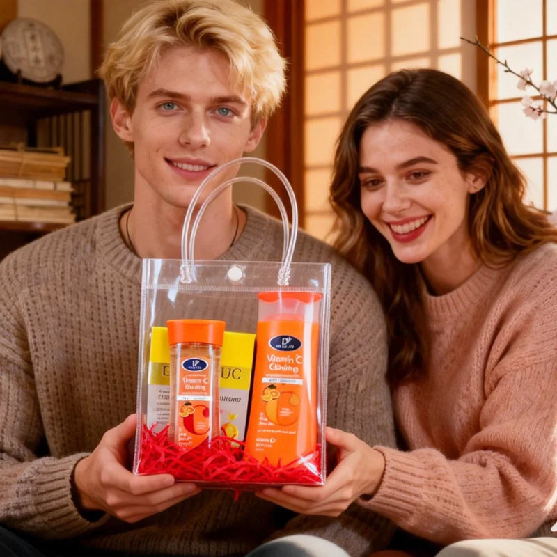 DR. DAVEY Vitamin C Skin Care Set – Body Lotion, Soap & Body Oil | Unisex 735ml