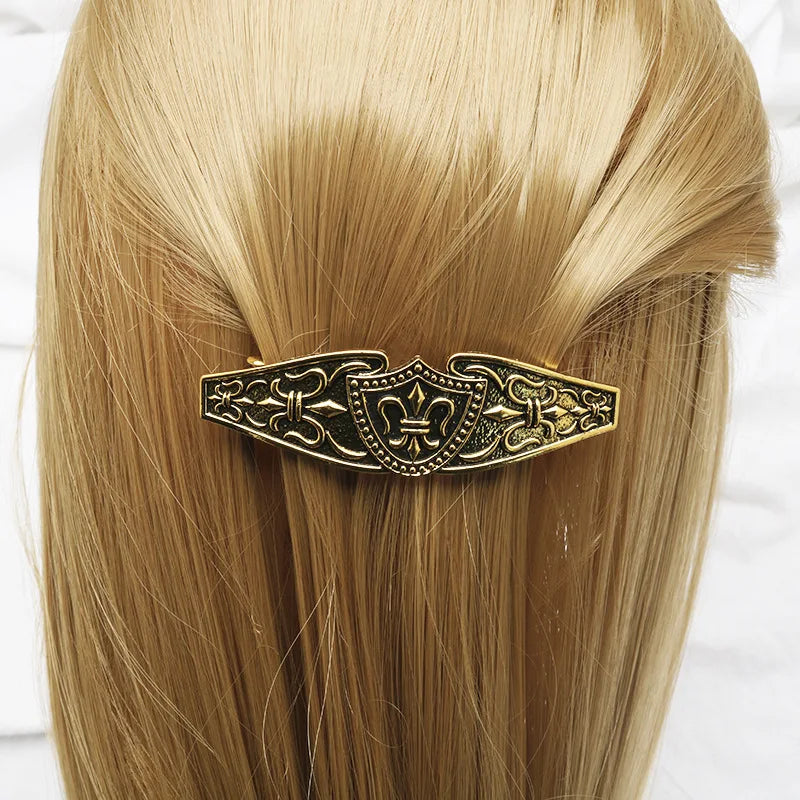 Retro Vikings Celtics Knot Hairpin Women Metal Irish Hindu Symbol Hair Decor Barrette Long Hair Design Female Jewelry