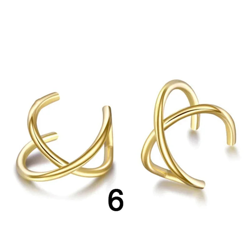 Fashion 1/12pcs Gold Silver Viking Hair Braids Dreadlock Non-Piercing Ear Clip Beard Beads Cuffs Clip Hair Accessories
