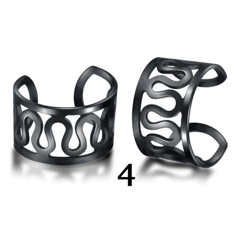 Fashion 1/12pcs Gold Silver Viking Hair Braids Dreadlock Non-Piercing Ear Clip Beard Beads Cuffs Clip Hair Accessories