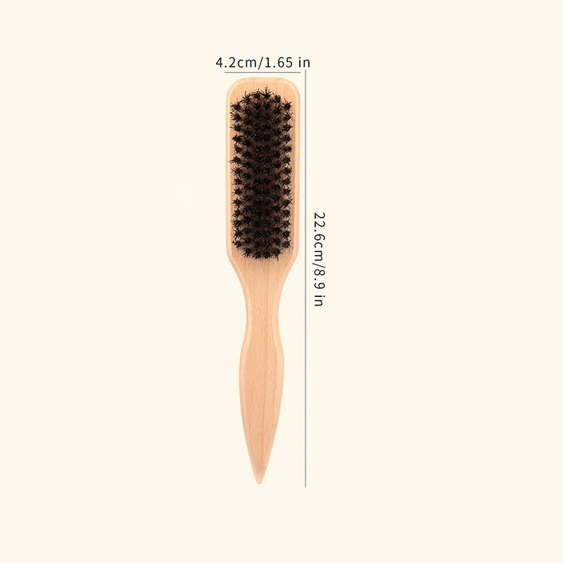 Male and female universal bristle brush and beard brush, hair styling brush, cleaning brush, daily hair and beard care brush