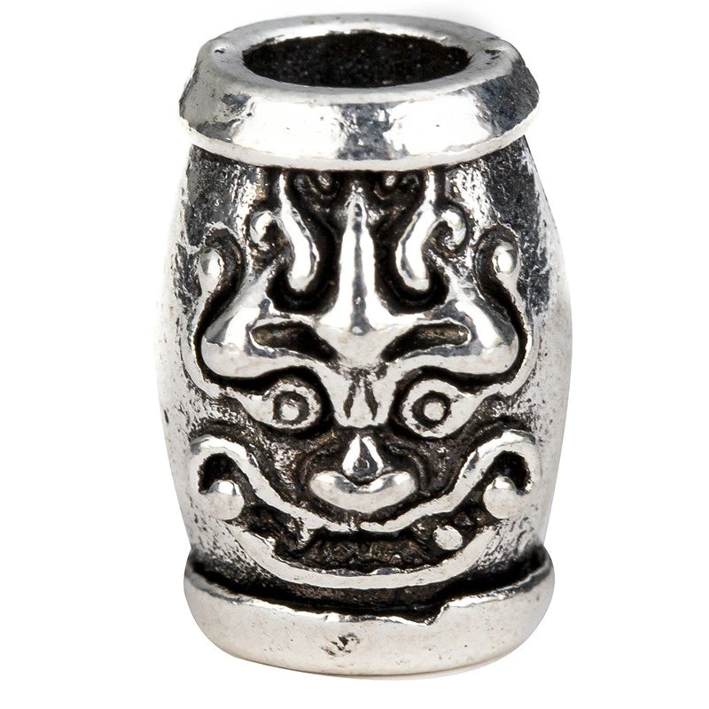 1piece Skull Helmet Viking Rune Big Hole Beads Hair Braid Dreadlock Beard Bead Pendant DIY Bracelet Necklace for Jewelry Making