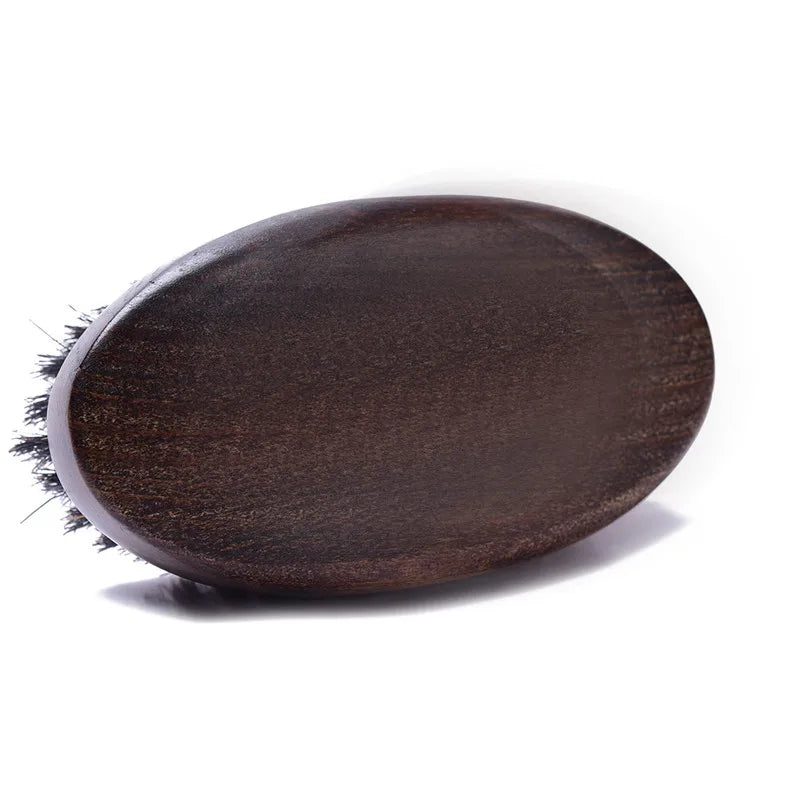 1pcs Boar Bristle Hair Beard Brush Comb for Men, Small Soft Beard Brush, Pocket Travel Men's Wooden Mustache Brush