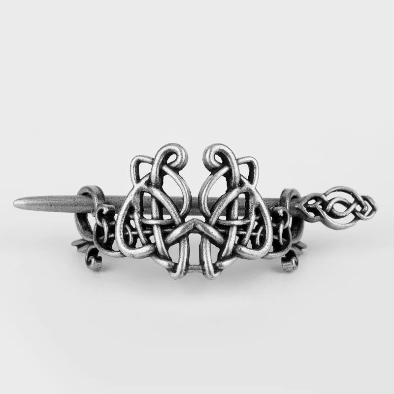 Viking Celtic Crown HairPins Clip Viking Hair Accessories Celtic Knot Hair Barrettes Antique Silver Hair Sticks Irish Hair Decor