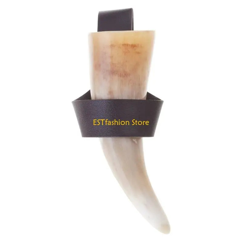 Viking Drinking Horn with Leather Holster Set | Beer & Wine Goblet