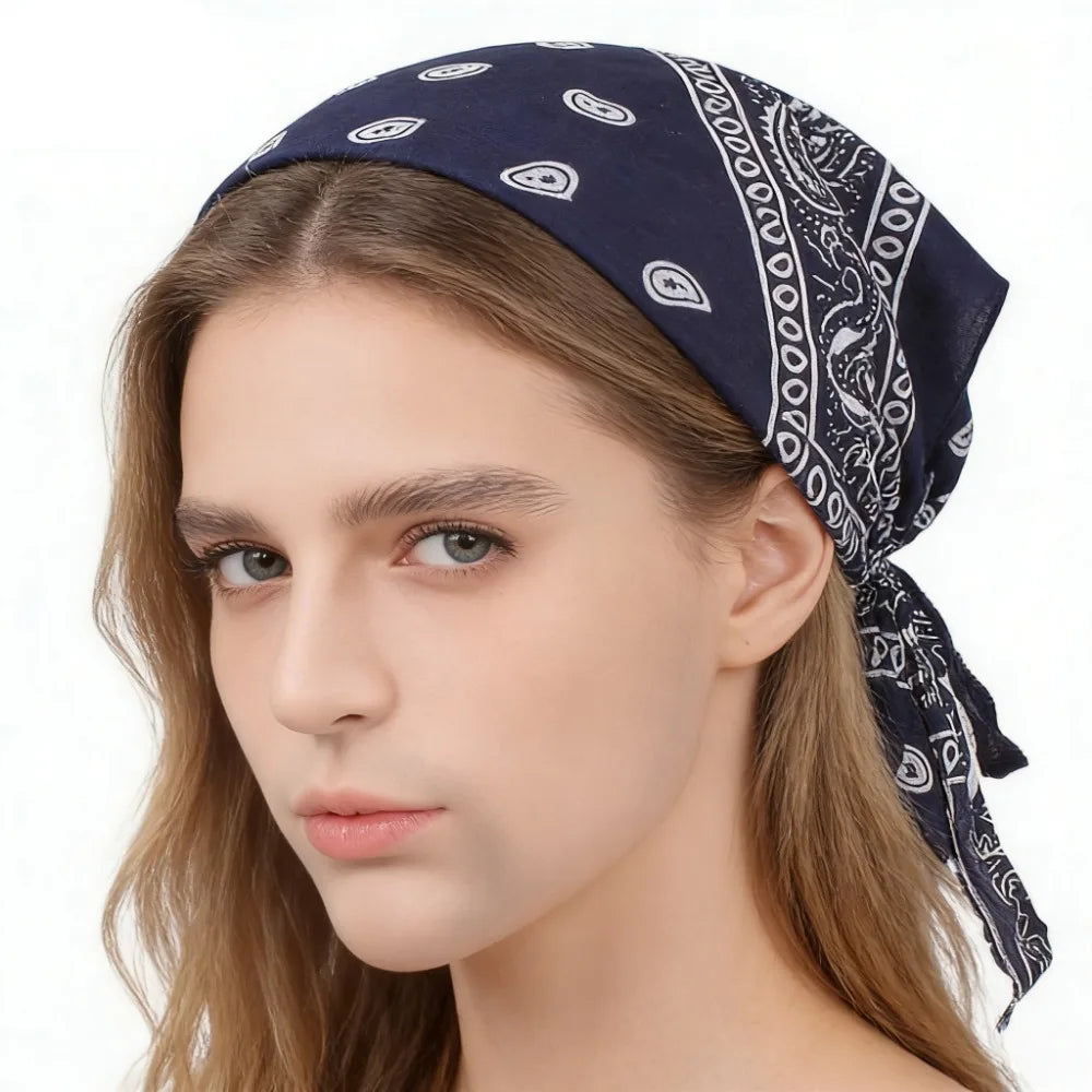 Unisex Pirate Turban Durag, Silky Long Tail Headwrap, Bandana Cap for Women Men Hijab Hair Styling Accessory
