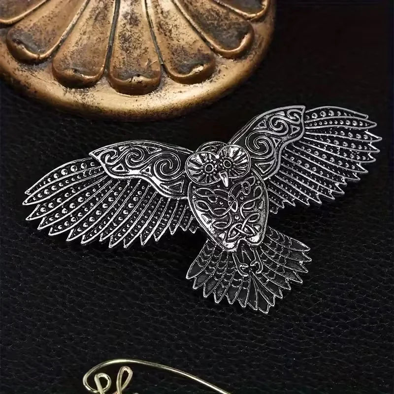 Viking Owl Hair Clip Vintage Trendy Personality Women's Accessory Party Jewelry Valentine Mother Birthday Gift