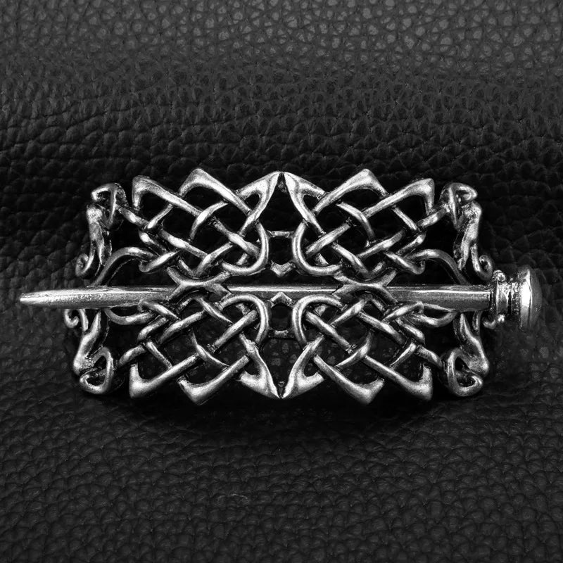 Viking Celtic Crown HairPins Clip Viking Hair Accessories Celtic Knot Hair Barrettes Antique Silver Hair Sticks Irish Hair Decor