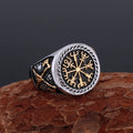 Viking Compass Runic Ring | Norse Stainless Steel Warrior Ring
