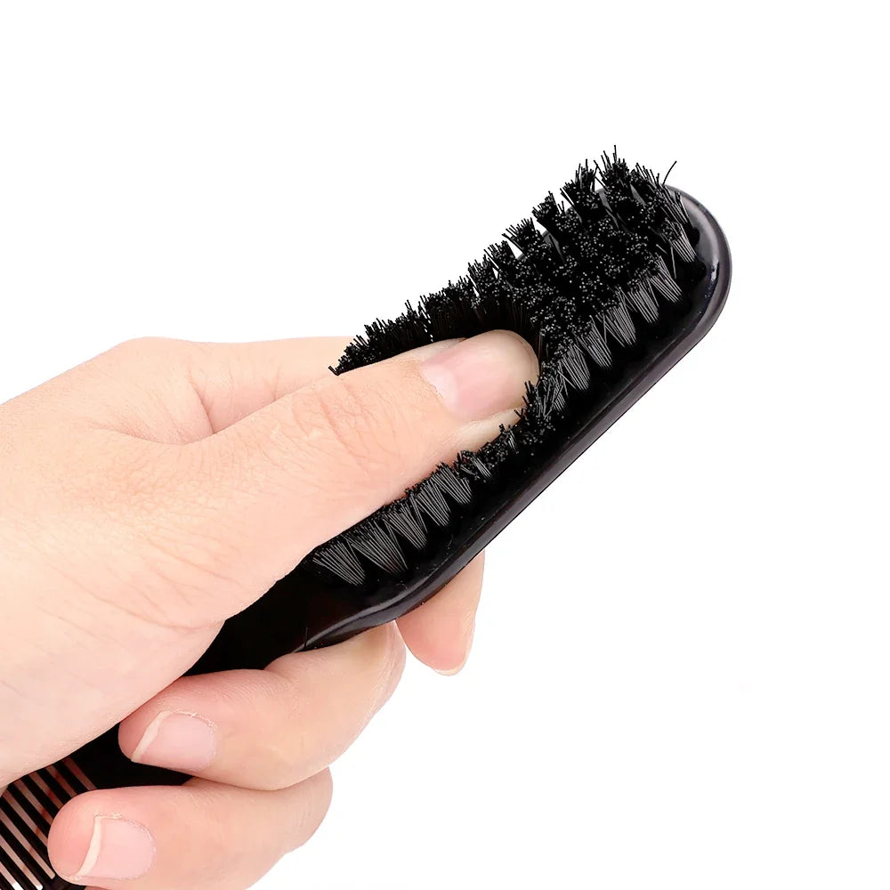 8 Color Barber Beard Comb Two-sided Men's Shaving Brush Beard Brushes Salon Hairdressing Hair Styling Tool