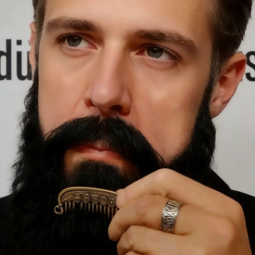 2026 New Viking Drakkar Beard Comb Handmade Norse Longship Beard Comb for Men Grooming Tool Gift