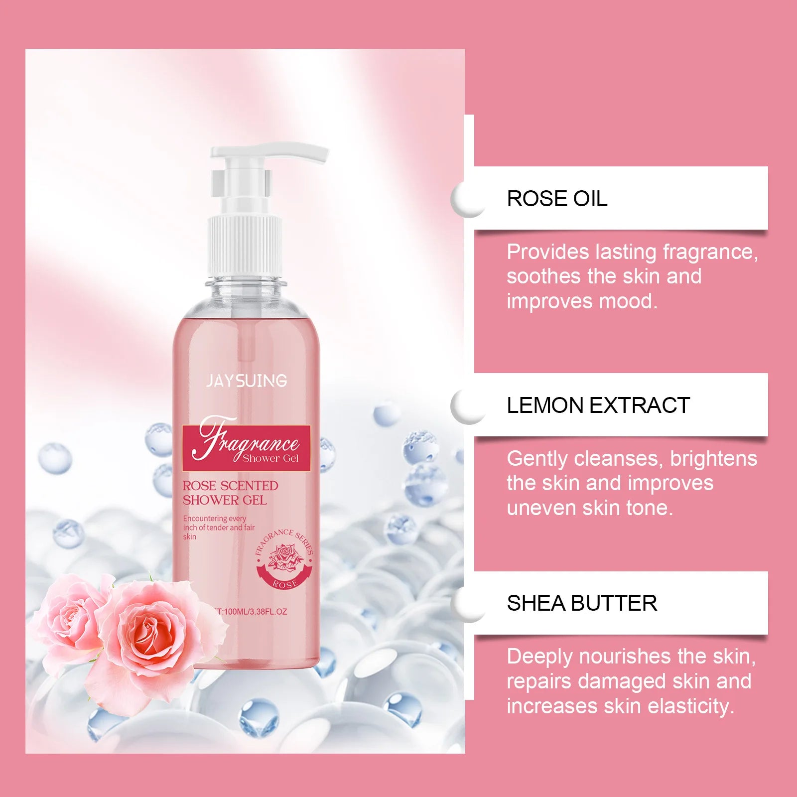 Jaysuing Fragrant Shower Gel – Long-Lasting Perfume Body Wash | Deep Cleansing & Moisturizing