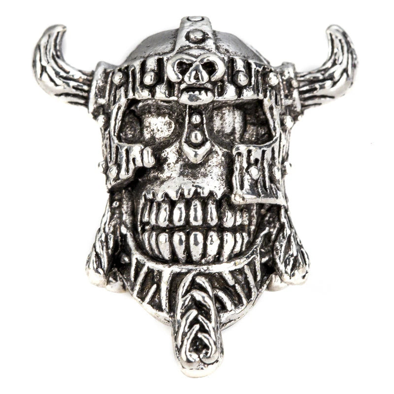 1piece Skull Helmet Viking Rune Big Hole Beads Hair Braid Dreadlock Beard Bead Pendant DIY Bracelet Necklace for Jewelry Making