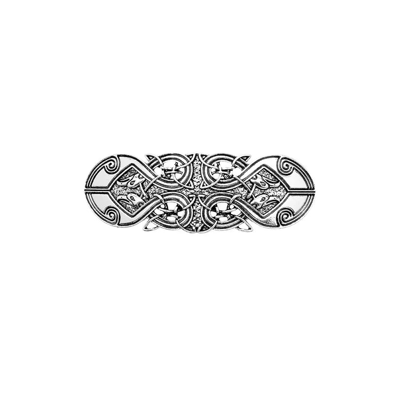 Retro Vikings Celtics Knot Hairpin Women Metal Irish Hindu Symbol Hair Decor Barrette Long Hair Design Female Jewelry