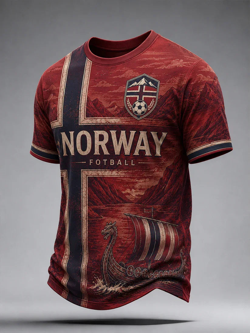 Viking Warrior T-Shirt Vintage Nordic Norsk Lion Emblem Celtic Knot 3d Print Patriotic National Fan Casual Sports Short Sleeve